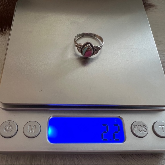 ❤️ Cotton Candy Dahlia Kingman Turquoise Sterling 925 Southwestern Ring Sz 6.5 - Picture 11 of 14